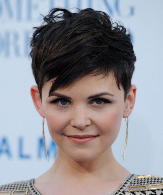 Short Hairstyles With Layers Ginnifer Goodwin Short Black Pixie Cut