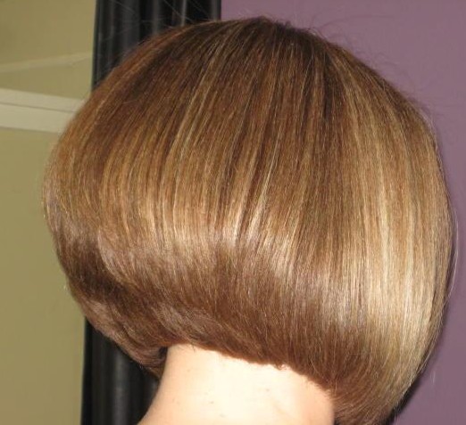 Back View Of Layered Graduated Bob Hairstyle Short Hairstyle 2013