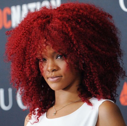  Women Hairstyles on Rihanna Red Afro Hairstyle Jpg