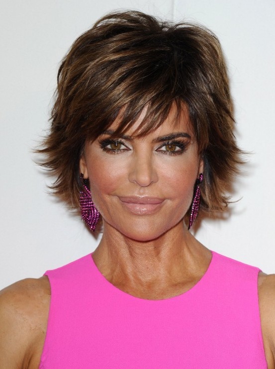2014 Hairstyle for Thick Hair: Best Layered Razor Cut from Lisa Rinna ...