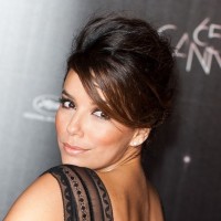 Eva Longoria Sext French Twist Updo with Side Swept Bangs