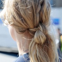 Back view of Double Hair Knot Hairstyle