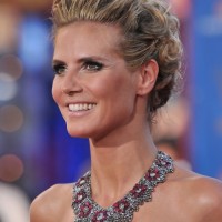 Heidi Klum French Twist Updo Hairstyle 2013 - 2014