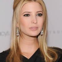 Ivanka Trump Center Parted Long Sleek Blonde Hairstyle