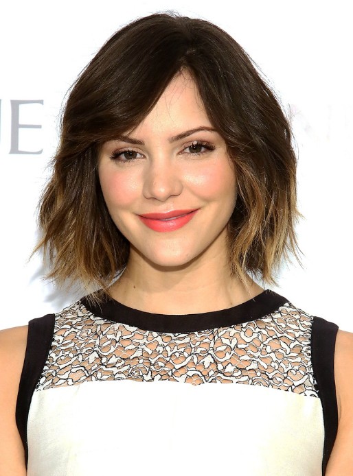 Katharine McPhee Short Ombre Bob Hairstyle with Bangs /Getty Images