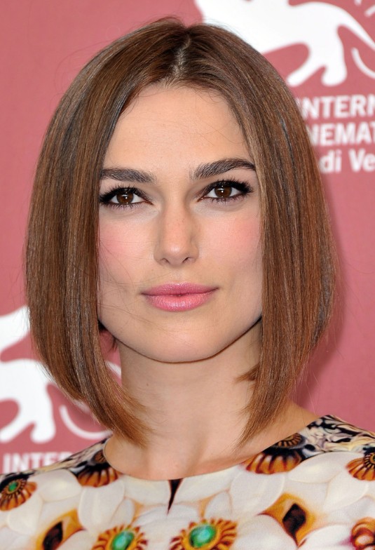 Keira Knightley A line bob hairstyle - Hairstyles Weekly