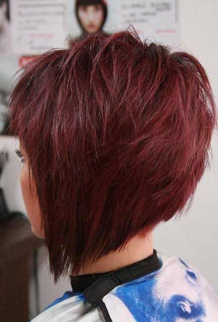 Layered Graduated Bob – Short Red Hairstyle for Women /tumblr