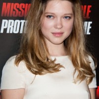 Lea Seydoux Shoulder Length Half Up Half Down Hairstyles