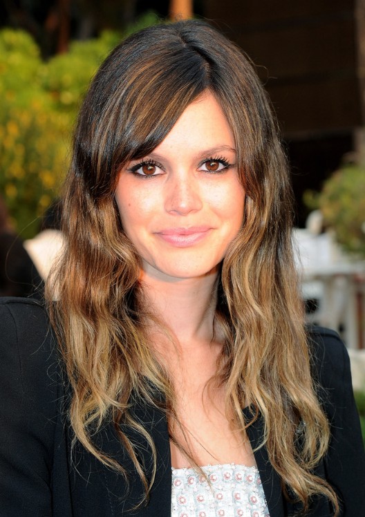 Rachel Bilson Sexy Long Ombre Hairstyle with Bangs