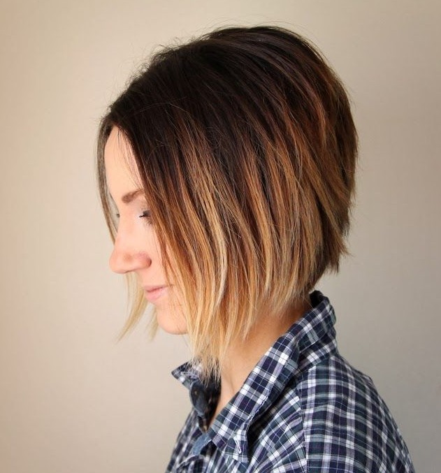 Short Ombre A-line Bob Haircut - Hairstyles Weekly