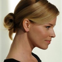 Side View of Loose Bun Updo