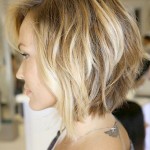 Inverted Bob with Loose Waves - Side View of Bob Cut