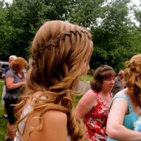 Beautiful Waterfall Braid Hairstyle for Prom