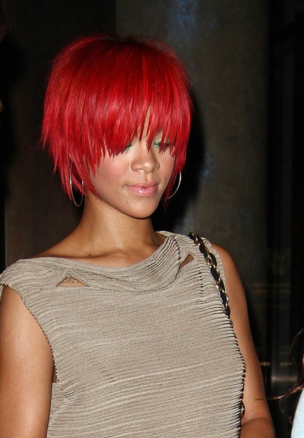 Rihanna Short Curly Hairstyles 2013