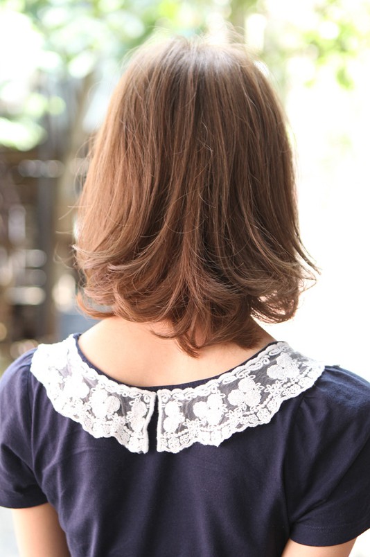 Back View of Cute Japanese Bob Hairstyle