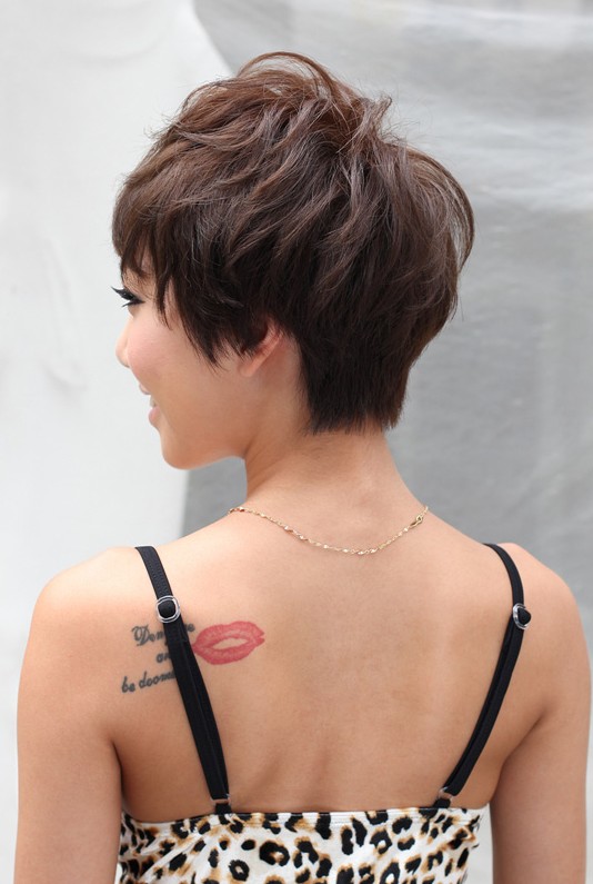 Back View of Layered Short Haircut Short Hairstyles From The Back View