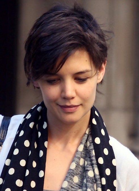 katie holmes haircut