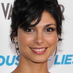 Morena Baccarin Shaggy Layered Short Black Haircut