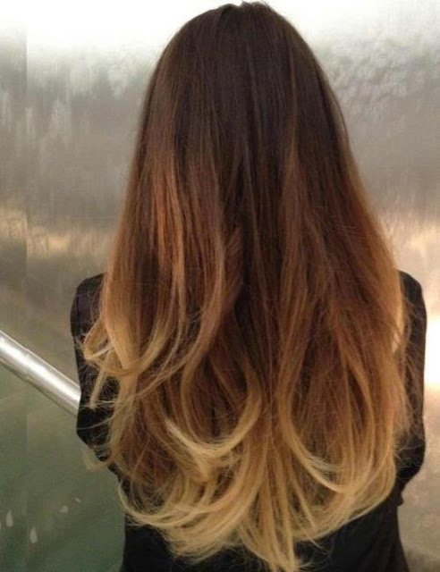 The ombre color enhances the luxuriousness of this natural, free ...