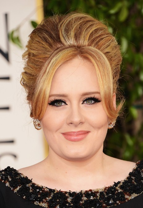 Adele Golden Globe Awards Hairstyle 2013 - Classic Beehive Hairstyle