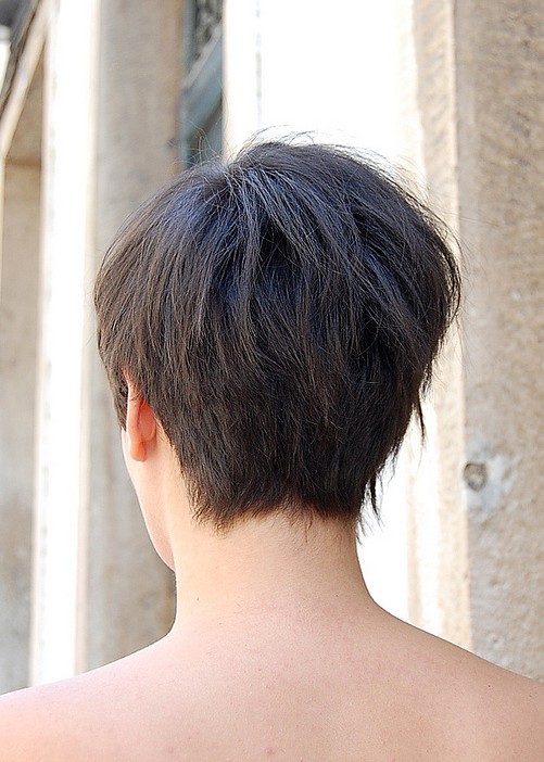 Back View of Asymmetric Bob Haircut