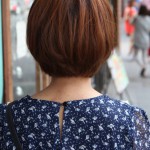 Back View of Cute Korean Bob Haircut K-Pop hairstyles