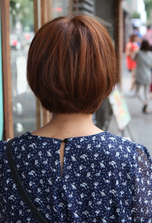 Back View of Cute Korean Bob Haircut – K-Pop hairstyles