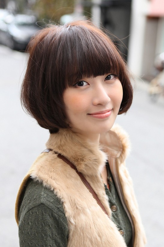 asian bob hairstyle cute asian bob hairstyle with blunt bangs