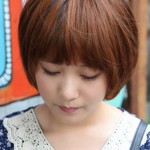 Cute Korean Bob Hairstyle with Blunt Bangs - Latest Korean Hairstyles