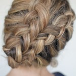 Double Dutch Diagonal Braids - Romantic Braided Updo for Wedding