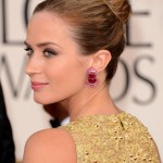 Emily Blunt Sleek Bun 2013 - 2013 Golden Globe Awards Hairstyles