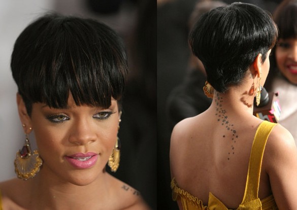 ... Bangs â€" Mushroom Haircut for Women Rihanna bowl (mushroom) haircut