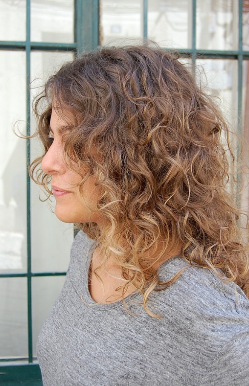 Long Naturally Curly Hair Ombre