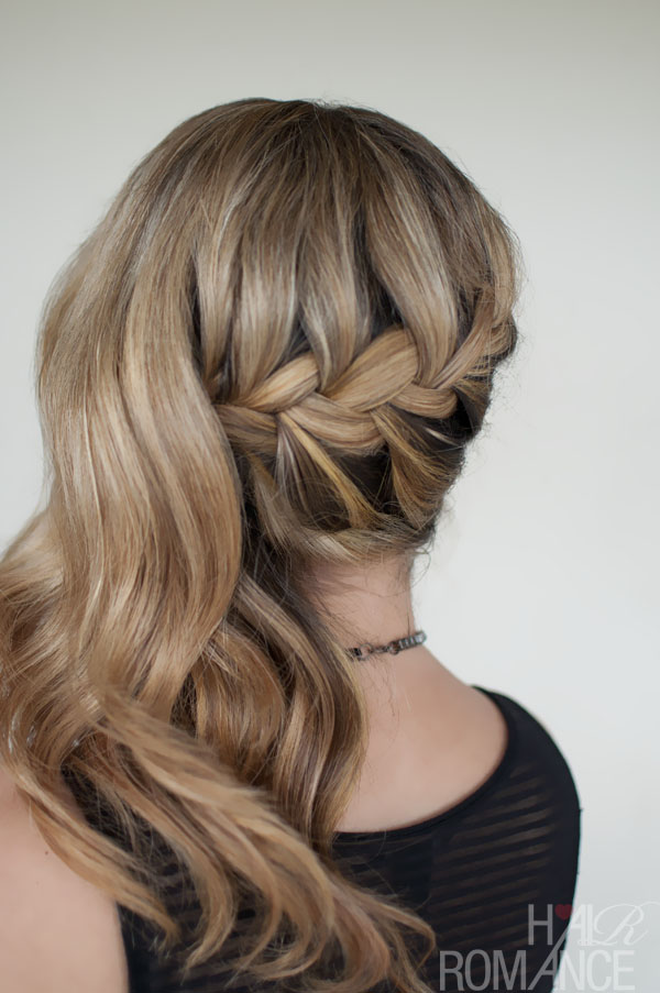 Romantic Side Swept French Braid Hairstyle - Holiday Hairstyles / Hair ...
