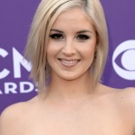 Maggie Rose Layered Blonde Straight Bob Hairstyle for Short Hair 2014