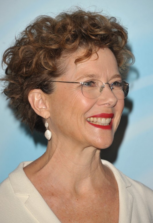 of Short curly hairstyle for women over 50 - Annette Bening hairstyle ...