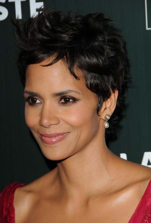 Celebrity Halle Berry Short Black Hairstyles 2014 - Hairstyles Weekly