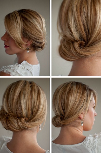 Smooth Simple Flattering Updo Hairstyle for Long Hair - Hairstyles ...