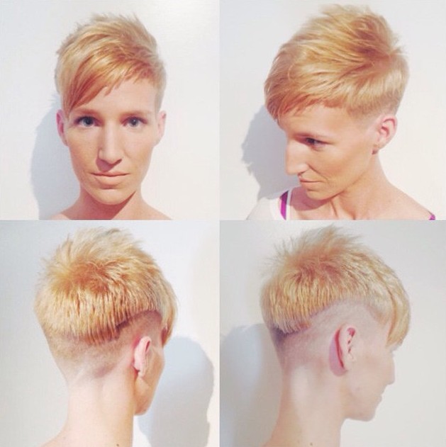 Stylish Short Haircut with Side Swept Bangs