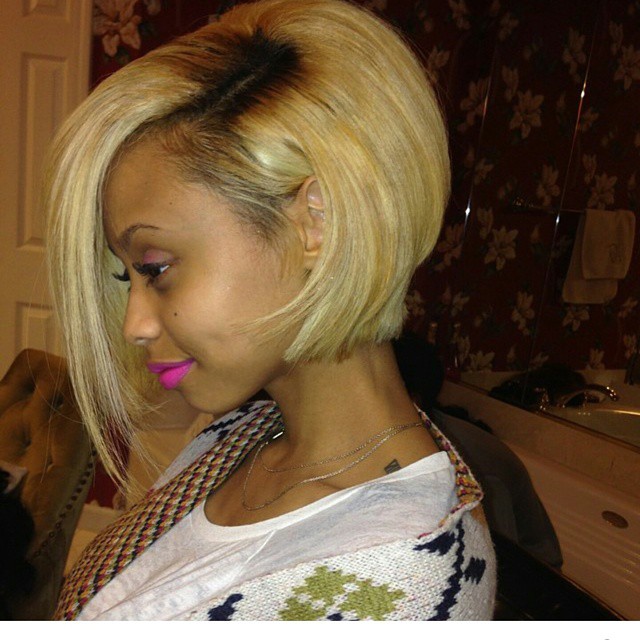 Straight bob hairstyles for black women with honeygold tones