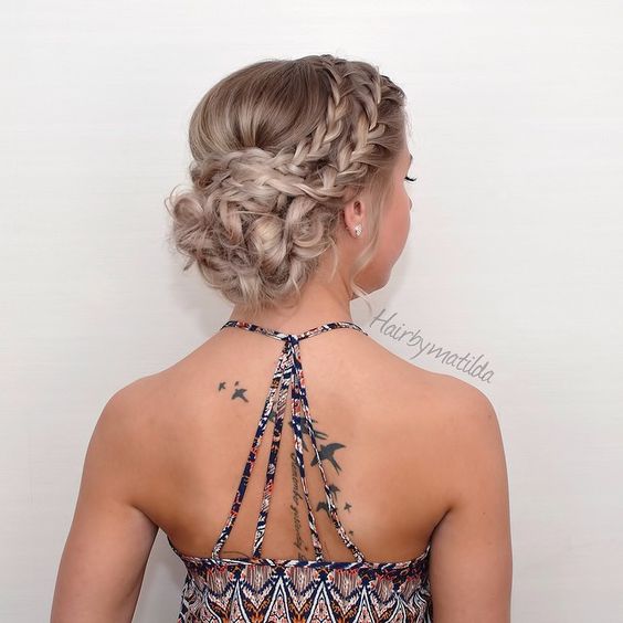 25 Chic Braided Updos For Medium Length Hair Hairstyles Weekly 9028