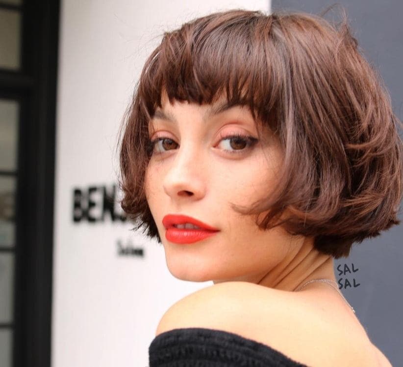 short bob hairstyles 2018 with fringe