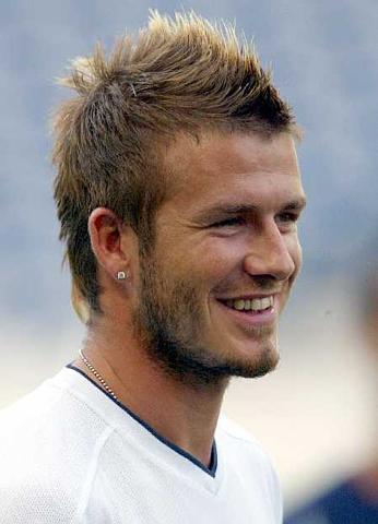 David Beckham David Beckham Fauxhawk haircut