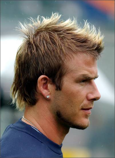 David Beckham fauxhawk short hairstyle