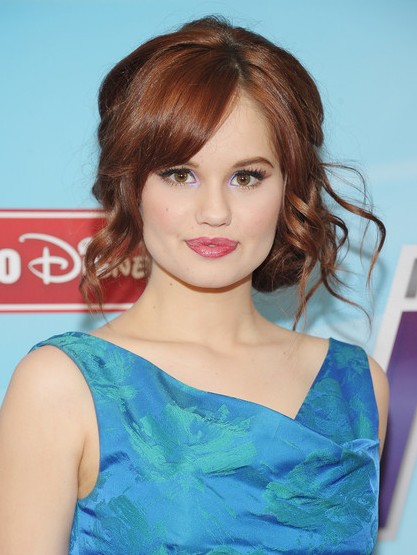 Debby Ryan Side Swept Curly Updos
