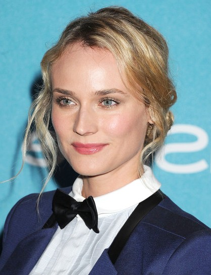 Diane Kruger Twisted Hairstyle