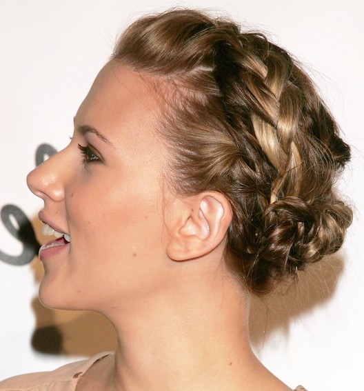 Side view of Braided Bun Updos