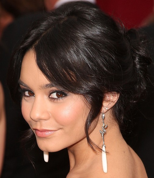 Vanessa Hudgens Twisted Bun Updo Hairstyles Weekly