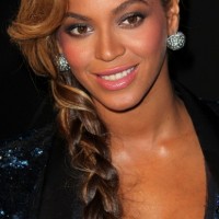 Beyonce Knowles Casual Long Braided Hairstyle