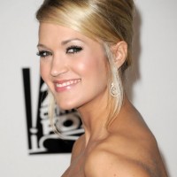 Carrie Underwood Classic Sleek French Twist Updo Hairstyle